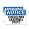 Signmission Emergency Assembly Point, 24 in W x Rectangle, Plastic OS-2PACK-NS-P-1824-L-11754 - alternate 1
